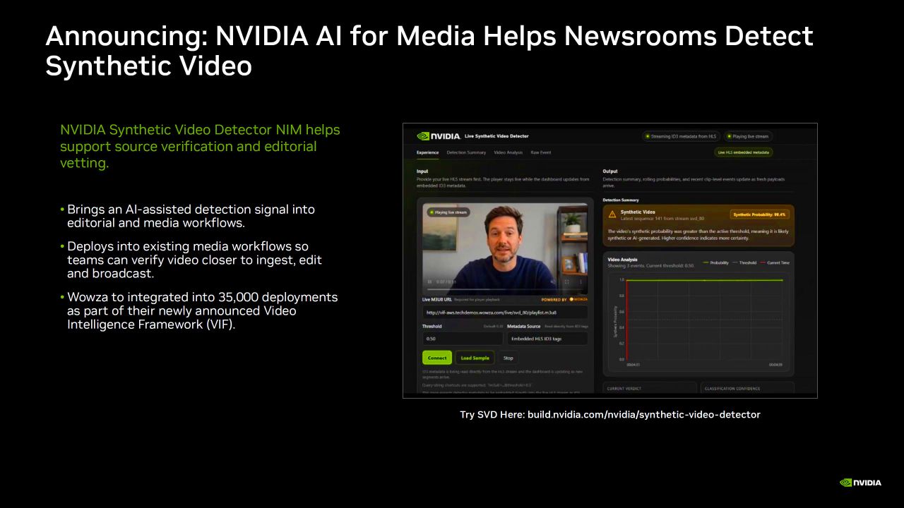 Synthetic Video Detector de Nvidia puede detectar videos generados por IA