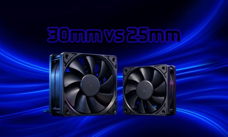 ventilador 30mm vs 25mm